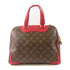 LOUIS VUITTON LV GHW Retiro 2 Way Shoulder Handbag M40546 Monogram Brown Red