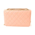 CHANEL CC GHW Chain Shoulder Bag Lambskin Leather Pink