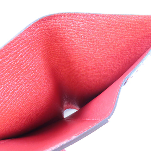 HERMES GHW Kelly Wallet Chevre Leather Rouge Tomate Red