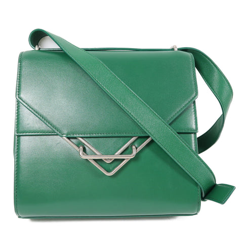 BOTTEGA VENETA BV SHW The Clip Shoulder Bag Calfskin Leather Green