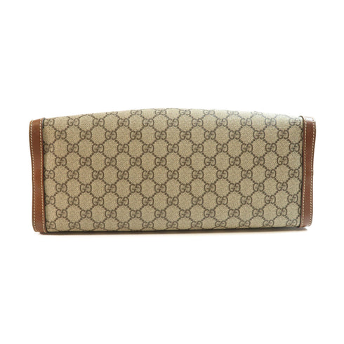 GUCCI GG GHW Padlock GG Chain Shoulder Bag PVC Coated Canvas 479197 Brown