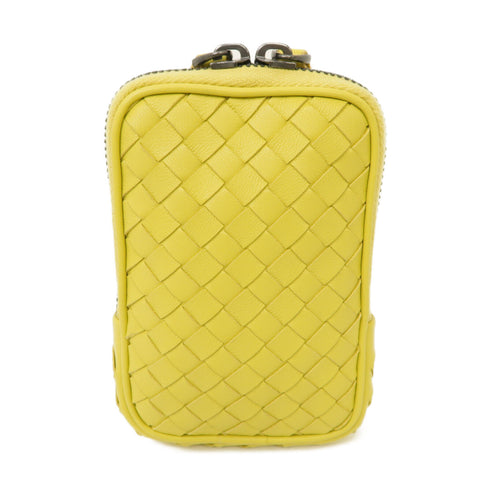 BOTTEGA VENETA BV Coin Case Intrecciato Leather Yellow
