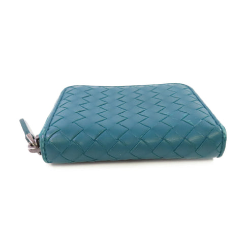 BOTTEGA VENETA BV Card Coin Case Intrecciato Leather Blue-Green