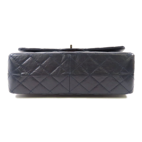 CHANEL CC Chanel 2.55 Shoulder Bag Calfskin Leather Navy Blue
