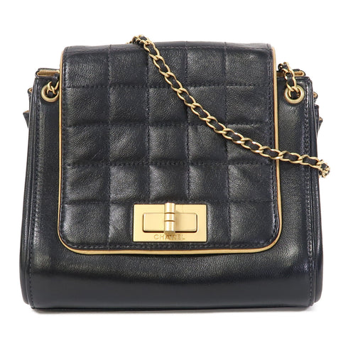 CHANEL CC GHW Vanity 2 Way Chain Shoulder Bag Lambskin Leather Black