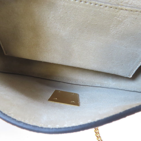 Chloe GHW Drew Bag Chain Shoulder Bag Crossbody Calfskin Leather Brown