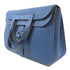 HERMES PHW Halzan 31 2 Way Shoulder Handbag Clemence Leather Blue