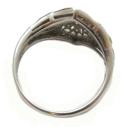 FINE JEWELRY Diamond Ring 18K White Gold US#5.5