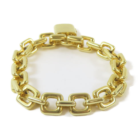 LOUIS VUITTON LV Padlock Charm Bracelet 18K Yellow Gold #16.5cm