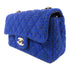 CHANEL CC GHW Mini Classic 20 Chain Shoulder Bag Tweed Blue