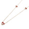 LOUIS VUITTON LV Lv&V Strass Necklace M68160 Brass Pink Red