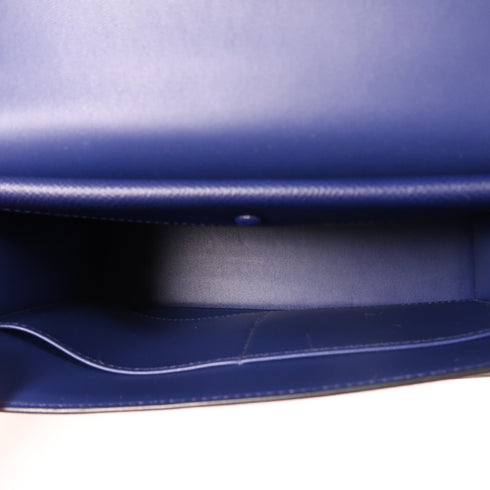 HERMES PHW Verrou 23cm Shoulder Bag Epsom Leather Bleu Saphir