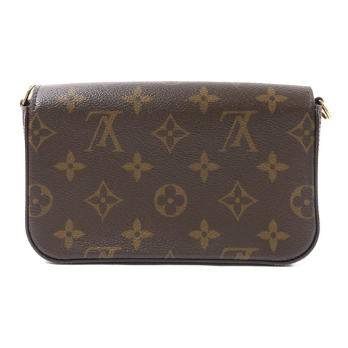 LOUIS VUITTON LV GHW Felicie Strap & Go Shoulder Bag M80091 Monogram Brown