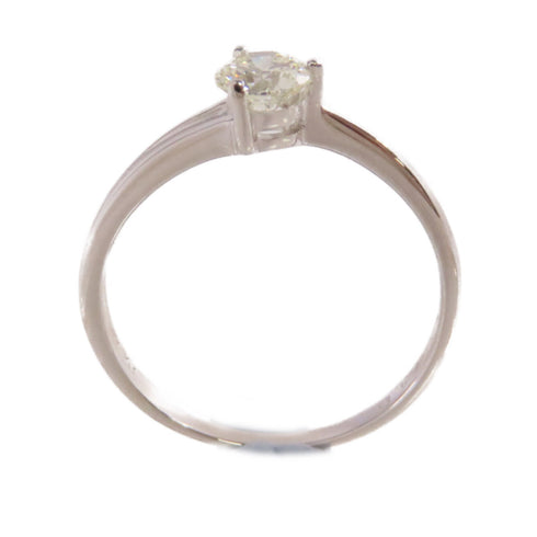 Fine Jewelry 0.40ct Diamond Ring 18K White Gold US#6