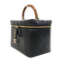 CHANEL Quilted CC GHW Vanity Cosmetic Bag 2 Way Bag Lambskin Leather Black