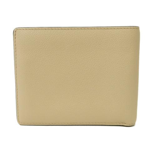 Delvaux Folded Wallet Calfskin Leather Beige