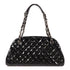 CHANEL CC SHW Chain Shoulder Bag Patent Leather Black