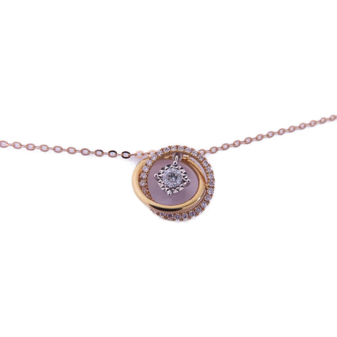 Fine Jewelry Diamond Necklace Accessories 18K Pink Gold