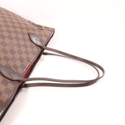 LOUIS VUITTON LV GHW Neverfull MM Shoulder Tote Bag N51105 Damier Brown v3