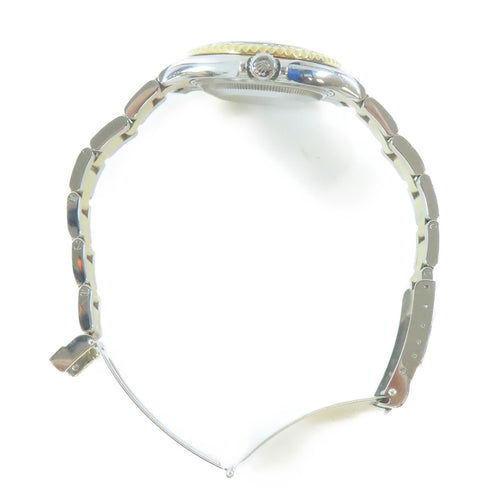 ROLEX Yacht Master Automatic Watch 168623 18K Yellow Gold Stainless Steel White