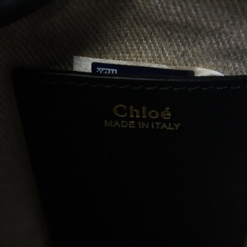 Chloe SHW Sense Shoulder Bag Calfskin Leather Black