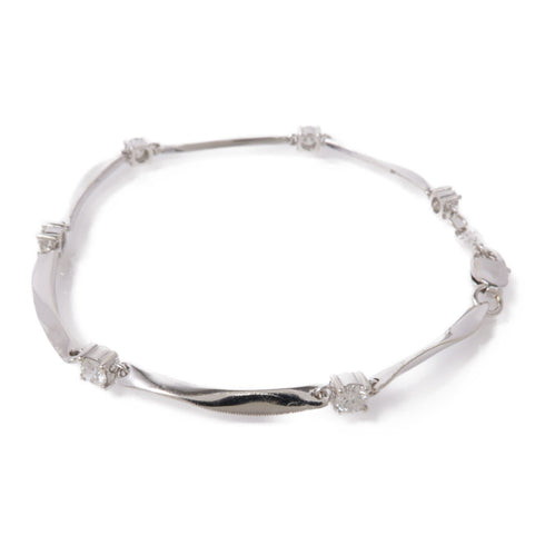JEWELRY Diamond Bracelet 18K White Gold
