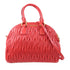 Miu Miu GHW Matelasse 2way Shoulder Bag RL0067 Lambaskin Leather Red