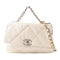 CHANEL CC C19 Medium 2 Way Shoulde Bag Lambskin Leather