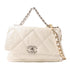 CHANEL CC C19 Medium 2 Way Shoulde Bag Lambskin Leather