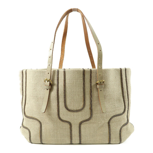 BOTTEGA VENETA BV GHW Shoulder Handbag 173396 Linen Brown