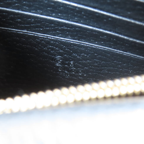 GUCCI GG GHW Wallet On Chain Shoulder Crossbody 466506 Calfskin Leather Black