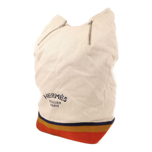 HERMES Backpack/Rucksack Canvas Beige