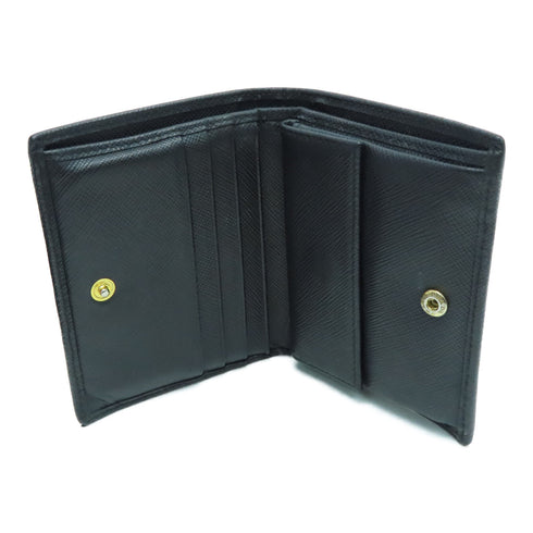 Prada Wallet Saffiano Leather Black 5942 TEST