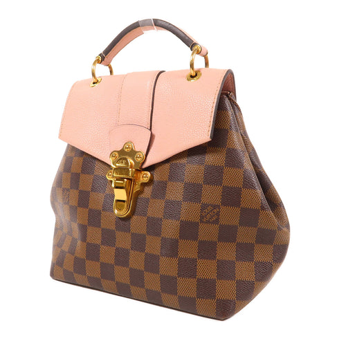 LOUIS VUITTON LV GHW Clapton Backpack N42262 Damier Ebene Pink/Brown