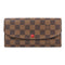 LOUIS VUITTON LV GHW Emilie Long Wallet N63544 Damier Ebene Brown
