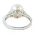 FINE JEWELRY 0.134ct Diamond 4.5g Pearl Ring 18K White Gold US#6.75