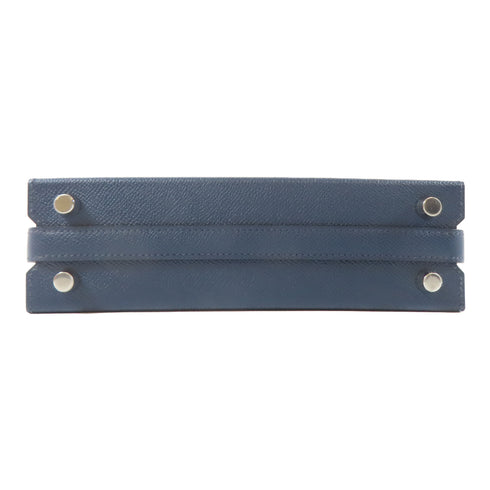 HERMES PHW Domino Set Epsom Leather Blue