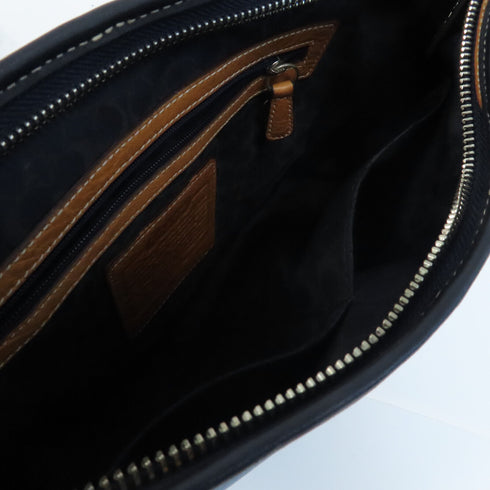 COACH SHW Hand Bag Calfskin Leather #9293 Light Blue