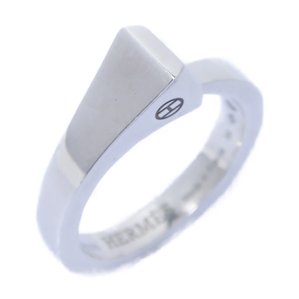 HERMES Clou De Forge Ring 925 Pure Silver US#6.75