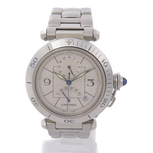 CARTIER Pasha W31037H3 Automatic Watch Stainless Steel Silver