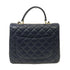 CHANEL Quilted CC GHW Large Trendy 2way Chain Shoulder Bag Lambskin Leather Navy