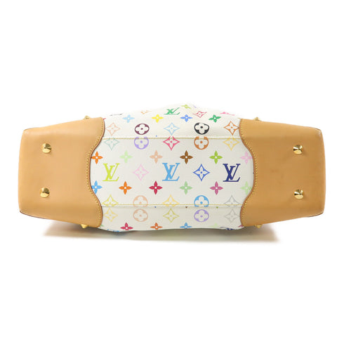 LOUIS VUITTON LV GHW Judy GM 2 Way Bag M40253 Monogram Multicolore White