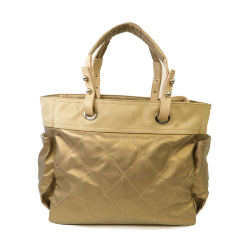 CHANEL CC SHW Paris-Biarritz Tote Bag A34210 Canvas Gold