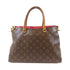LOUIS VUITTON LV GHW Pallas MM 2 Way Shoulder Bag M41175 Monogram Brown Red