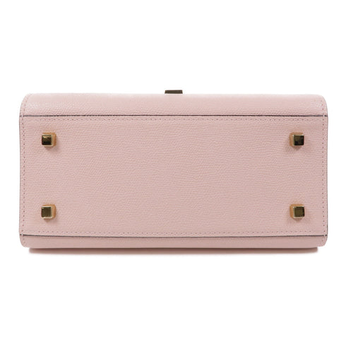 Valextra GHW 2way Shoulder Bag Calfskin Leather Pink