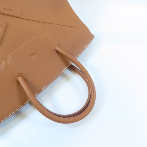 HERMES PHW Birkin 35 Handbag Swift Leather Brown