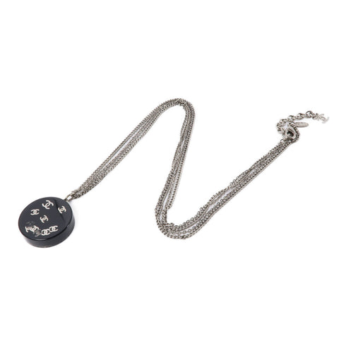 CHANEL CC Necklace 12/A PVC Black