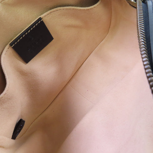 GUCCI GG Marmont Shoulder Bag Crossbody Calfskin Leather 448065 Black