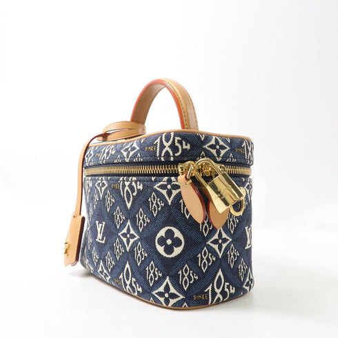 LOUIS VUITTON GHW Since 1854 Vanity Case 2 Way Bag M57403 Monogram Jacquard Blue