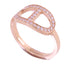 HERMES Chaine D Ancre Contour Diamond Ring #53 US#6.25 18K Rose Gold